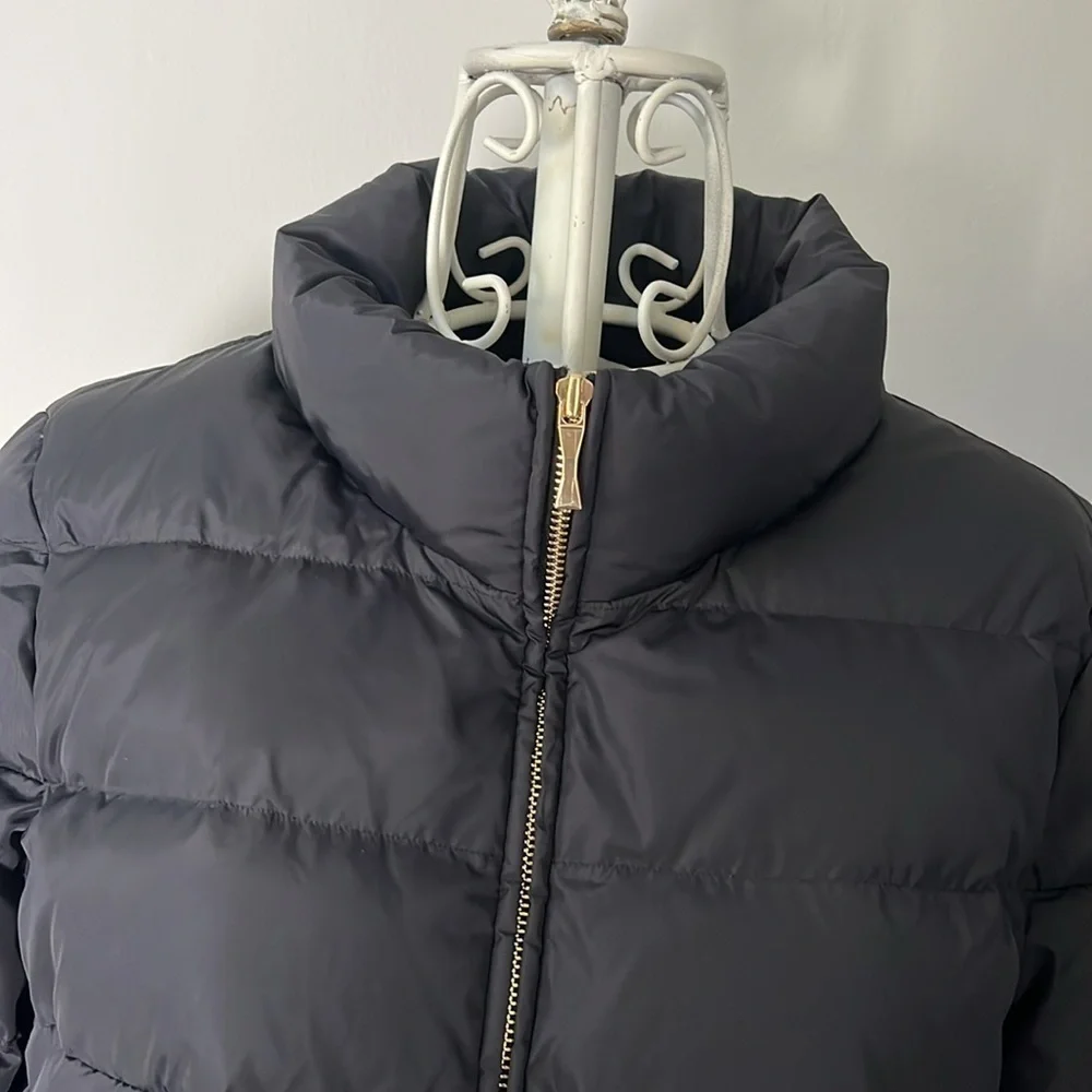 Kate Spade Peplum Puffer Jacket in Black - Picture 2 of 6